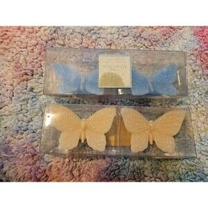Set Of 4 Lillian Rose Butterfly Candles Pink & Blue NIB